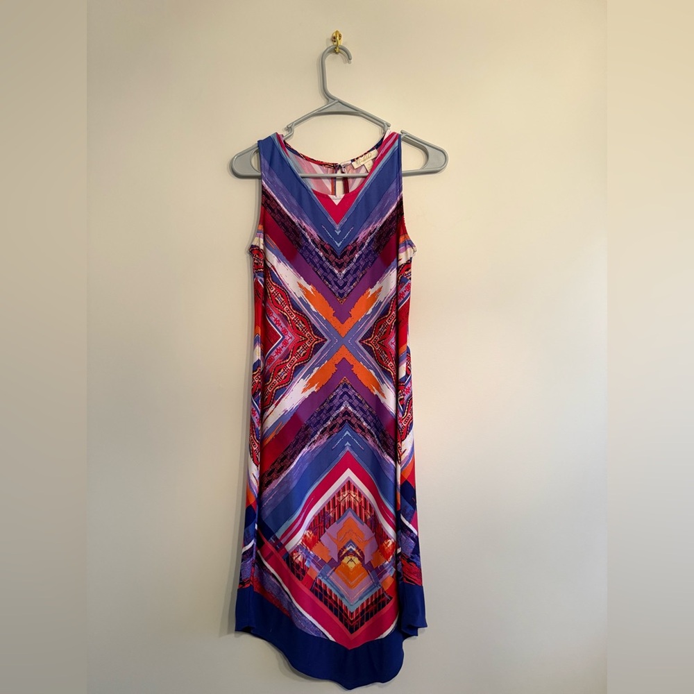 Colorful Abstract Midi Dress